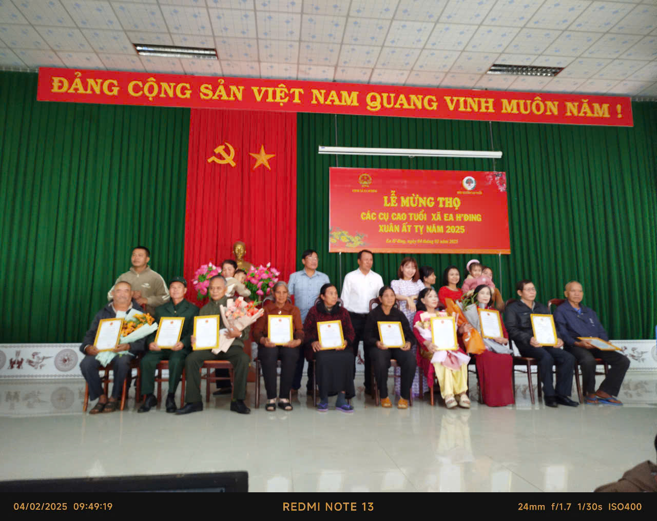 Xã Ea H’đing tổ chức Lễ mừng thọ cho người cao tuổi xuân Ất Tỵ 2025